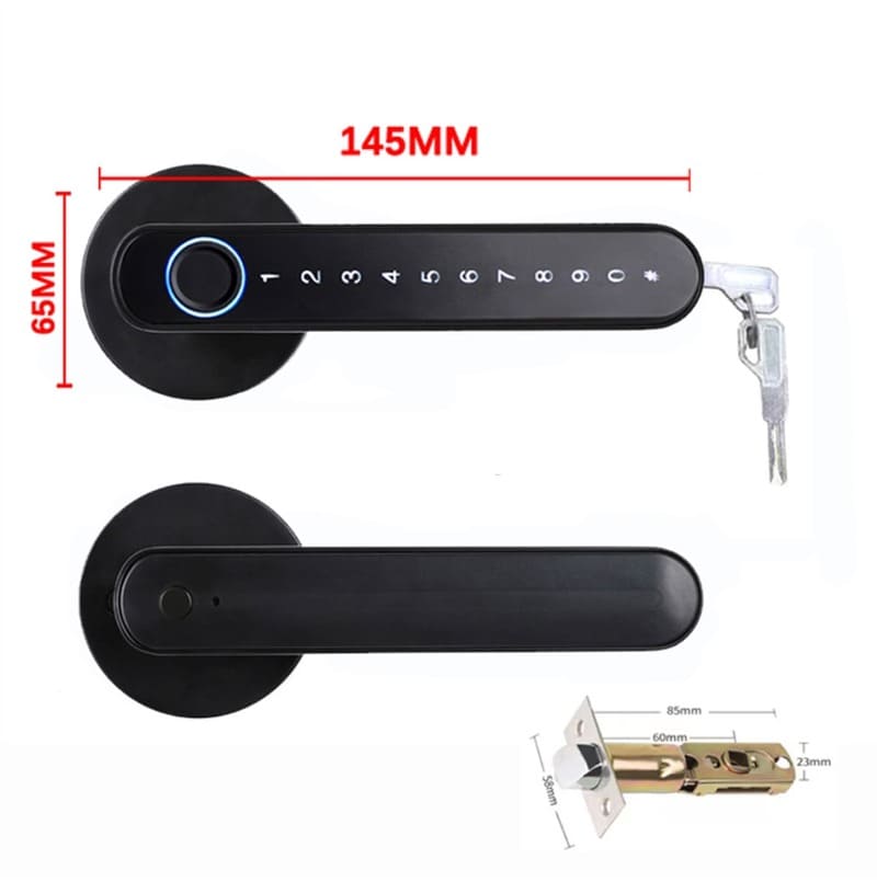 Black Pass - Digital Lock w/ App, Fingerprint and Numeric Password