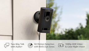 Introducing Ring Stick Up Cam Pro Plug-In | Two-Way Talk with Audio+, 3D Motion Detection with Bird’s Eye Zones, and 1080p HDR Video & Color Night Vision (2023 release), Black