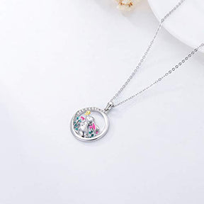 RMREWY Bunny Necklace 925 Sterling Silver Rabbit Pendant Cute Easter Animal Jewelry Birthday Gift for Women Mom