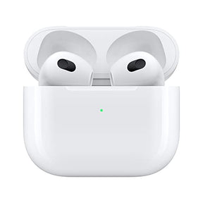 Apple AirPods (3rd Generation) Wireless Ear Buds, Bluetooth Headphones, Personalized Spatial Audio, Sweat and Water Resistant, Lightning Charging Case Included, Up to 30 Hours of Battery Life