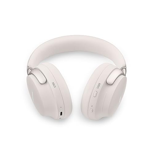 NEW Bose QuietComfort Ultra Wireless Noise Cancelling Headphones with Spatial Audio, Over-the-Ear Headphones with Mic, Up to 24 Hours of Battery Life, White Smoke