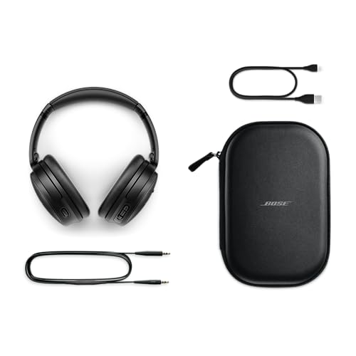 NEW Bose QuietComfort Wireless Noise Cancelling Headphones, Bluetooth Over Ear Headphones with Up To 24 Hours of Battery Life, Black