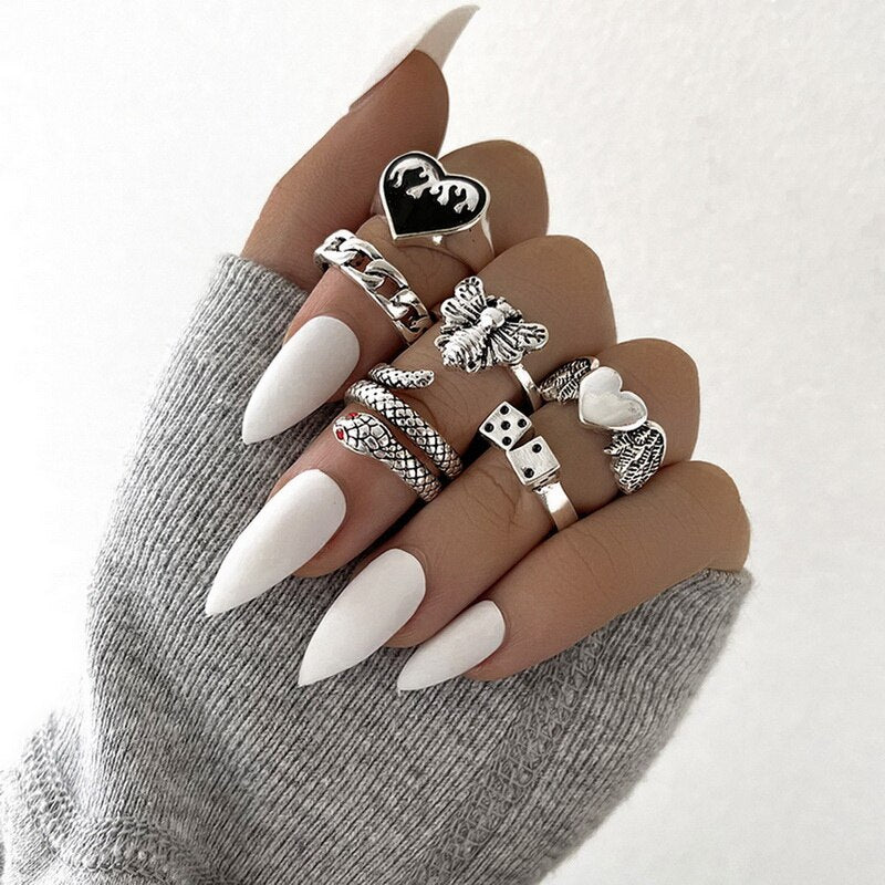 Retro Boho Rings Set