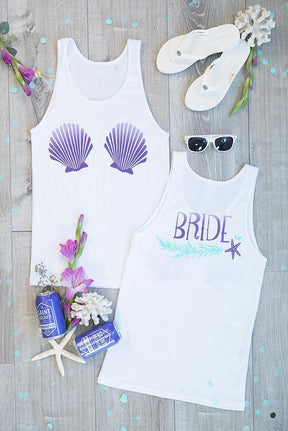 I Washed Up Like This Mermaid | Shell Yeah Beaches! Tank Tops