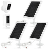 Ring Solar Panel Charger, Solar Panel for Ring Stick Up Cam 2nd & 3rd Gen, Ring Spotlight Camera Battery, 5V 4.5W Output Super Fast Charging (3Pack-White)