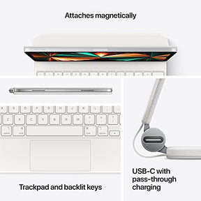 Apple Magic Keyboard: iPad Keyboard case for iPad Pro 11-inch (1st, 2nd, 3rd, 4th Generation) and iPad Air (4th, 5th Generation), Great Typing Experience, Built-in trackpad, US English - White