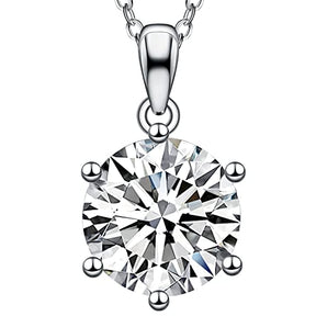 CNUGGCH Diamond Pendant Necklace for Women, Anniversary Birthday Gifts for Wife Soulmate, Jewelry Gift for Women Mom Girlfriend Girls Her, Moissanite Necklace 1Ct-4Ct (1CT)