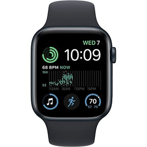 Apple Watch SE (2nd Gen) (GPS + Cellular, 44mm) - Midnight Aluminum Case with Midnight Sport Band, M/L (Renewed)