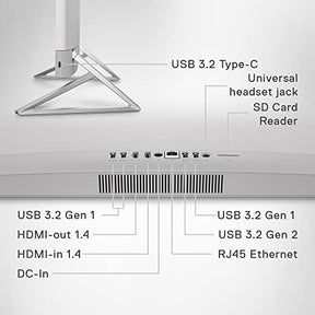 Dell Inspiron 7720 All in One Desktop - 27-inch FHD Touchscreen Display, Intel Core i7-1355U, 32GB RAM, 512GB SSD + 1TB HDD, NVIDIA GeForce MX550 GDDR6, Windows 11 Pro, Services Included - White