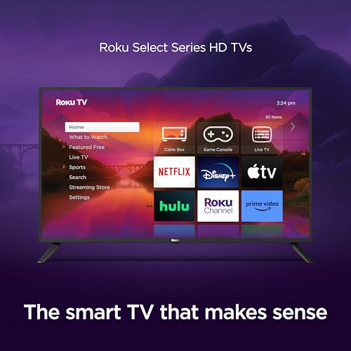 Roku 40" Select Series 1080p Full HD Smart RokuTV with Voice Remote, Bright Picture, Customizable Home Screen, and Free TV