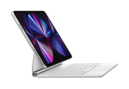 Apple Magic Keyboard: iPad Keyboard case for iPad Pro 11-inch (1st, 2nd, 3rd, 4th Generation) and iPad Air (4th, 5th Generation), Great Typing Experience, Built-in trackpad, US English - White