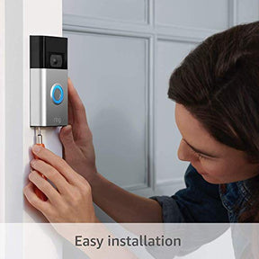 Ring Video Doorbell - 1080p HD video, improved motion detection, easy installation – Satin Nickel