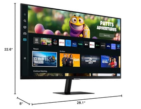 SAMSUNG 32-Inch M50C Series FHD Smart Computer Monitor with Streaming TV, Gaming Hub, Remote PC Access, Multiple Ports, Mobile Connectivity, Built-in IoT Hub, LS32CM502ENXGO, Black