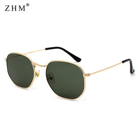 Men's Square Metal Frame Sunglasses