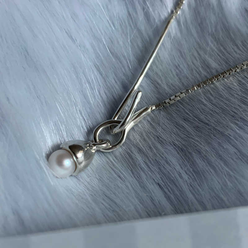 Simply Silver Plated Pearl Necklace