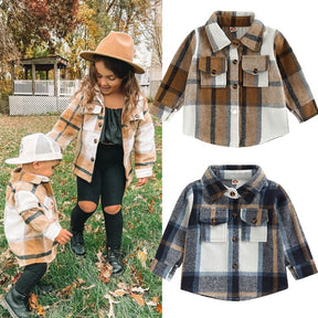 Toddler Plaid Patchwork Long Sleeve