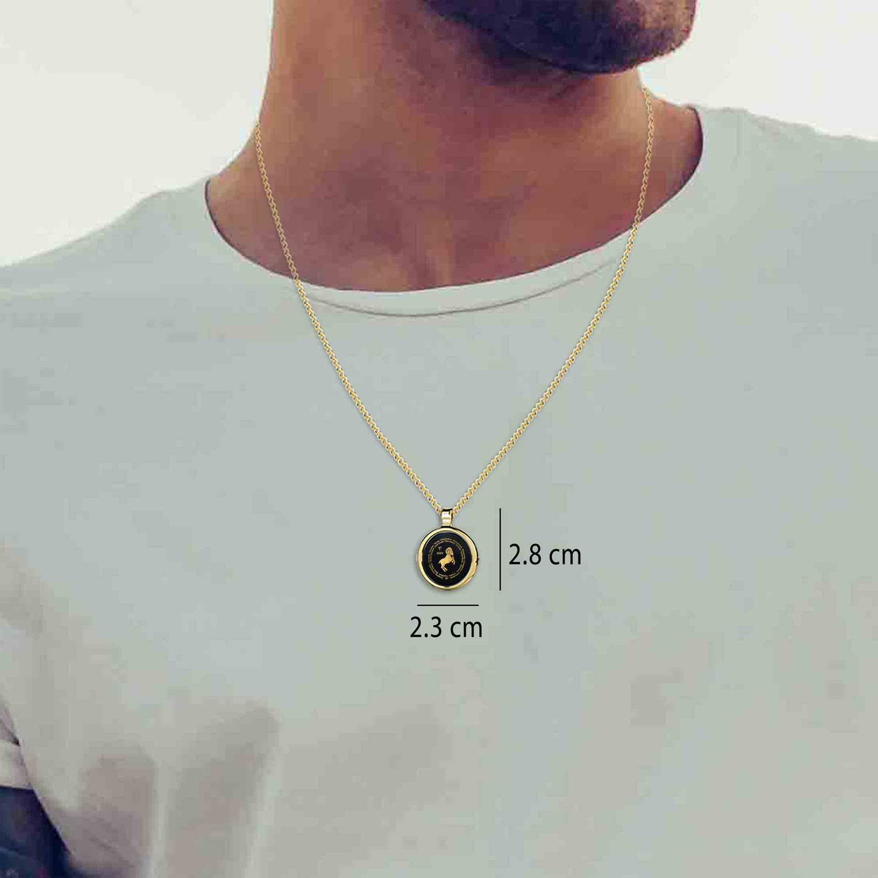 Aries Necklaces for Lovers of the Zodiac 24k Gold Inscribed