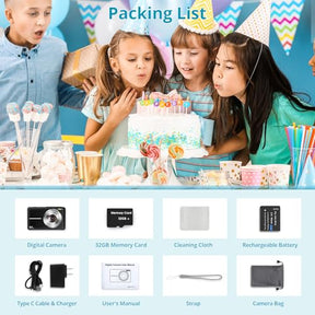 Digital Camera 2024 Newest 1080P 44MP Digital Cameras for Photography, Digital Point and Shoot Camera for Kids with 16X Zoom, Anti-Shake, Compact Small Travel Camera for Boys Girls Teens Gift