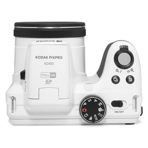 KODAK PIXPRO AZ405-WH 20MP Digital Camera 40X Optical Zoom 24mm Wide Angle Lens Optical Image Stabilization 1080P Full HD Video 3" LCD Vlogging Camera (White)