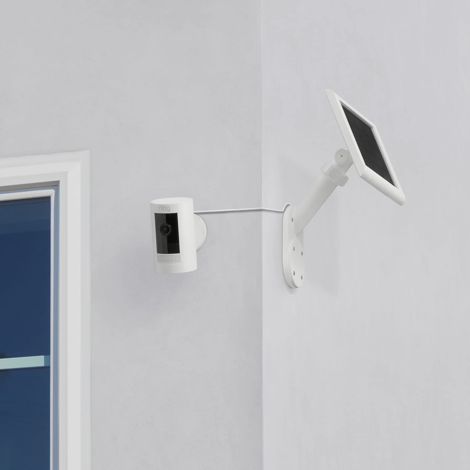 Ring Wall Mount for Solar Panels and Cams - White