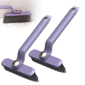 2 PCS Multi-Function Rotating Crevice Cleaning Brush, 2024 New Hard Bristle Crevice Gap Cleaning Brush, 360 Degree No Dead Corners Household Cleaning Tool for Cleaning Kitchen Bathroom (Purple)