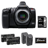 Blackmagic Design Pocket Cinema Camera 6K G2 Bundle with Lexar 64GB Pro SDXC Card and Watson NP-F550 Batteries with Chargers (2-Pack)