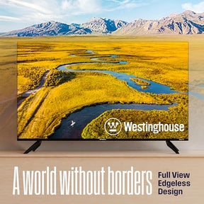 Westinghouse Edgeless Roku TV - 50 Inch Smart TV, 4K LED UHD TV w/HDR 10, Wi-Fi & Mobile App Connectivity, Flat Screen TV Compatible w/Apple Home Kit, Alexa, & Google Assistant