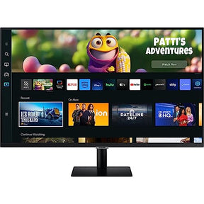 SAMSUNG 32-Inch M50C Series FHD Smart Computer Monitor with Streaming TV, Gaming Hub, Remote PC Access, Multiple Ports, Mobile Connectivity, Built-in IoT Hub, LS32CM502ENXGO, Black