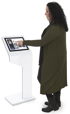 15" Touch Screen Digital Kiosk with Camera, 10pt PCAP Touch, Media Player - White