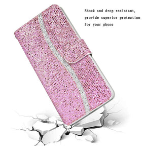 Glitter Anti-fall Wallet Case For iPhones