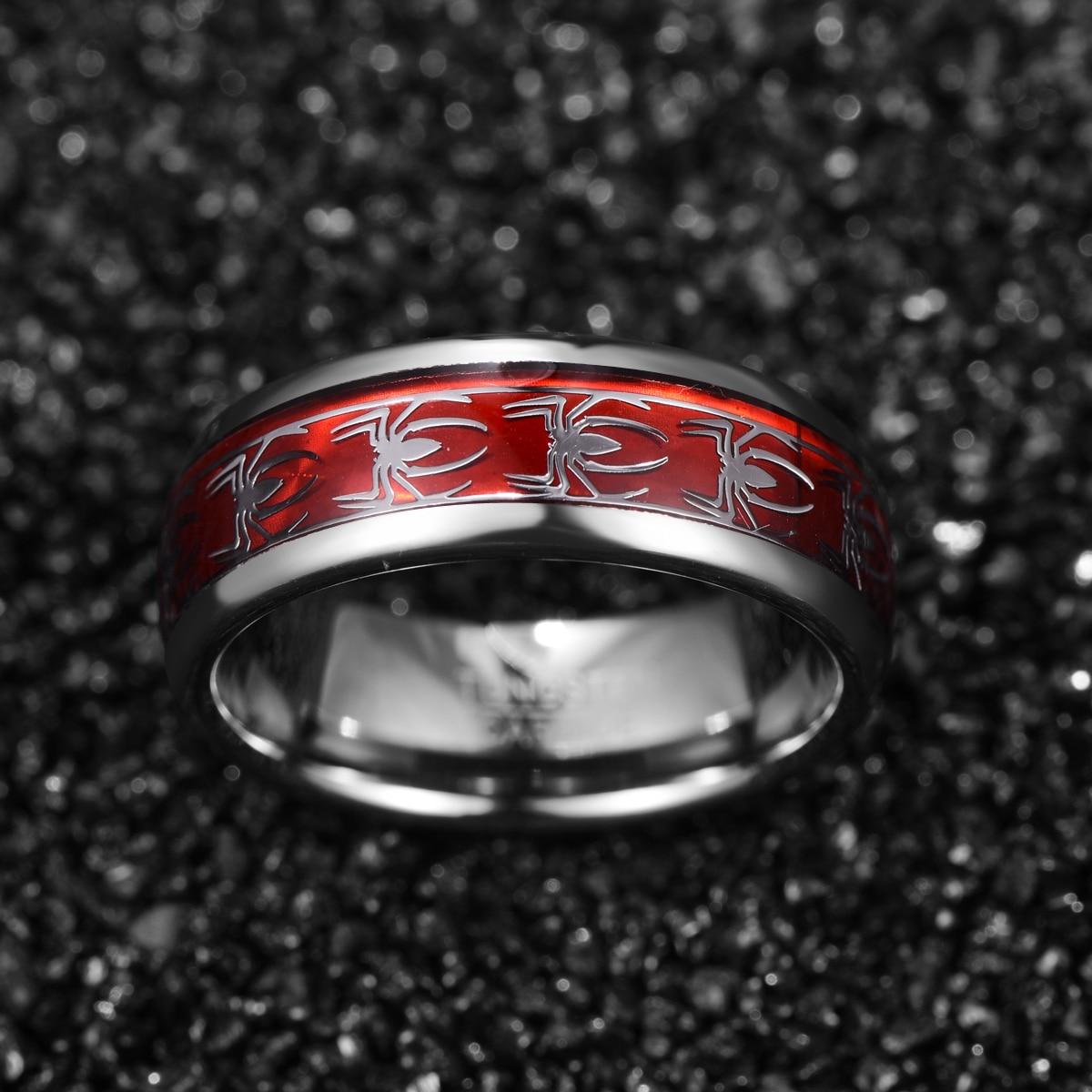 Spider Motif Tungsten Ring