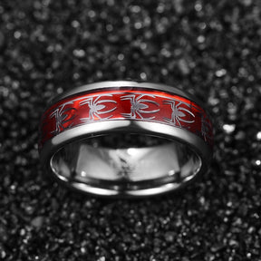 Spider Motif Tungsten Ring