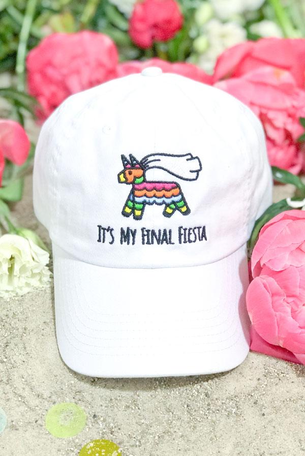 It's My Final Fiesta | Let's Get Smashed - Embroidered Bachelorette Party Dad Hats