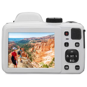 KODAK PIXPRO AZ405-WH 20MP Digital Camera 40X Optical Zoom 24mm Wide Angle Lens Optical Image Stabilization 1080P Full HD Video 3" LCD Vlogging Camera (White)