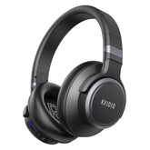 KVIDIO Active Noise Cancelling Headphones, 65 Hours Playtime Bluetooth Headphones with Microphone, Transparency Mode, Deep Bass and Hi-Fi Stereo Sound (Black)