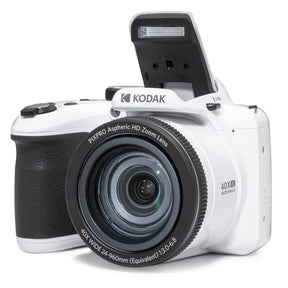 KODAK PIXPRO AZ405-WH 20MP Digital Camera 40X Optical Zoom 24mm Wide Angle Lens Optical Image Stabilization 1080P Full HD Video 3" LCD Vlogging Camera (White)