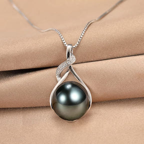 NONNYL Gifts for Women-Tahitian Black&Freshwater Cultured-Pearl-Necklace-Gift for Wife Wedding Birthday Anniversary-Mom Girlfriend Her Mothers Day Valentines Day Christmas 18K Gold Plated Sterling Silver Pearl Pendant