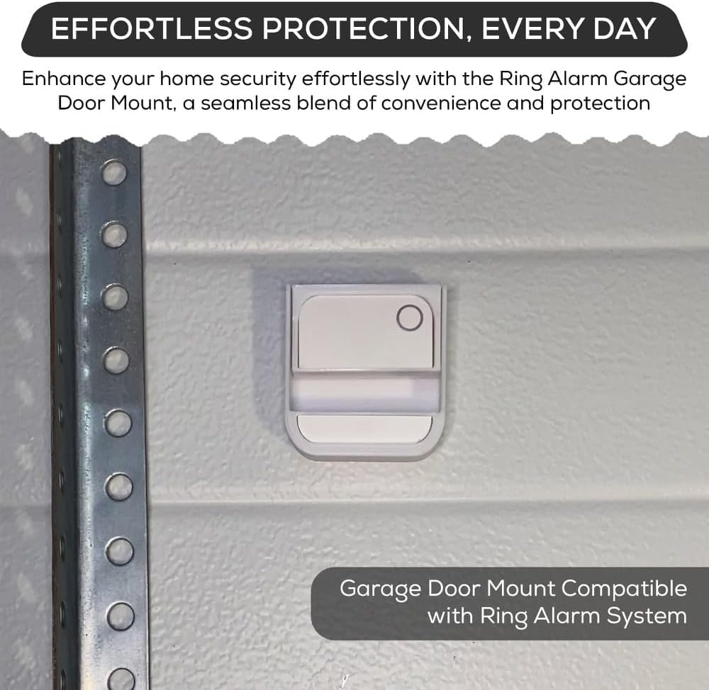 Alarm System Garage Door Mount Compatible with Ring Contact Sensor Holder for Garage Door