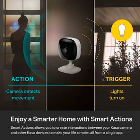 Kasa Smart Security Camera for Baby monitor, 1080p HD Indoor-Camera for Home Security with Motion Detection, Two-Way Audio, Night Vision, Cloud & SD Card Storage, Works with Alexa & Google Home (EC60)