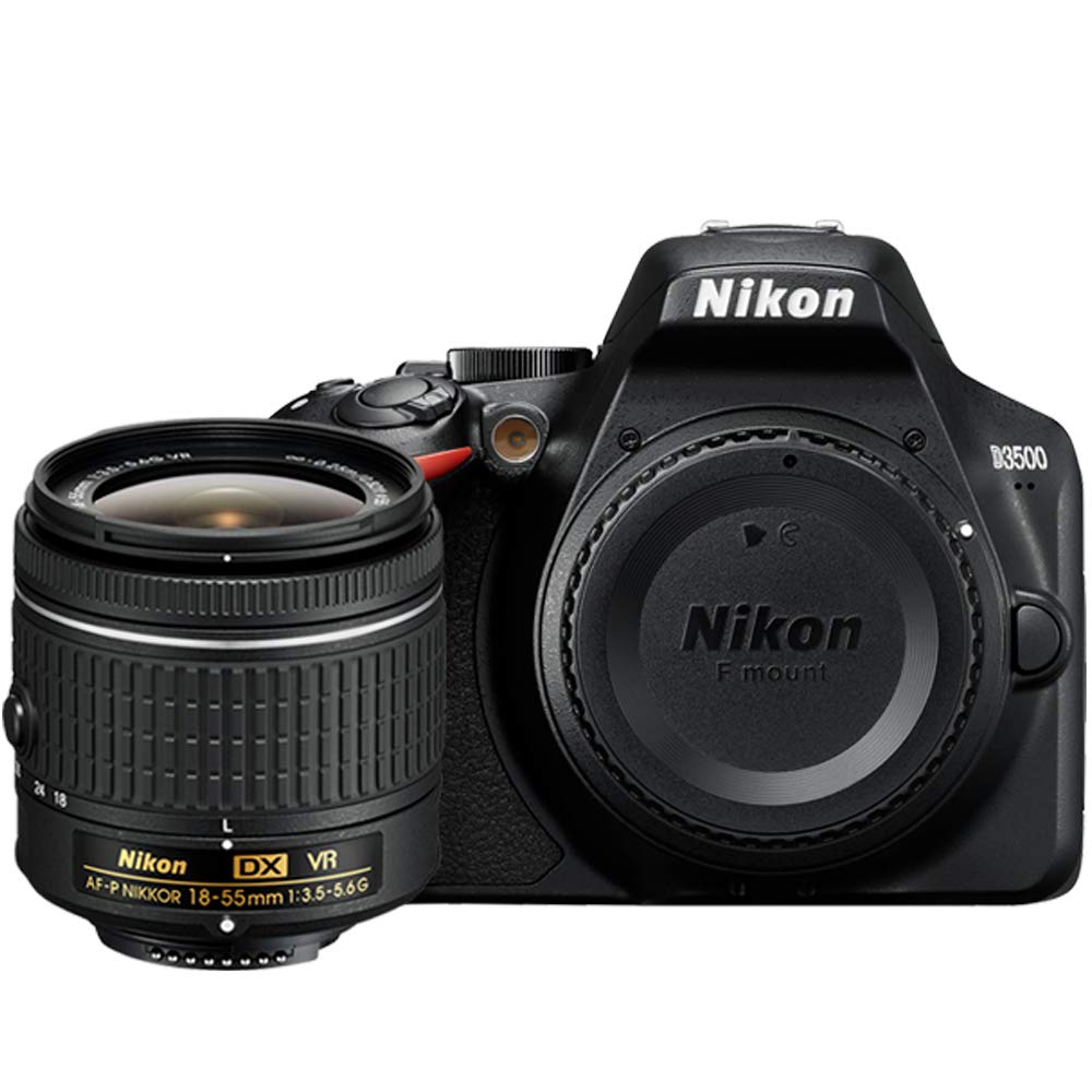 Nikon D3500 24.2MP DSLR Camera with AF-P DX NIKKOR 18-55mm f/3.5-5.6G VR Lens (1590B) – (Renewed)