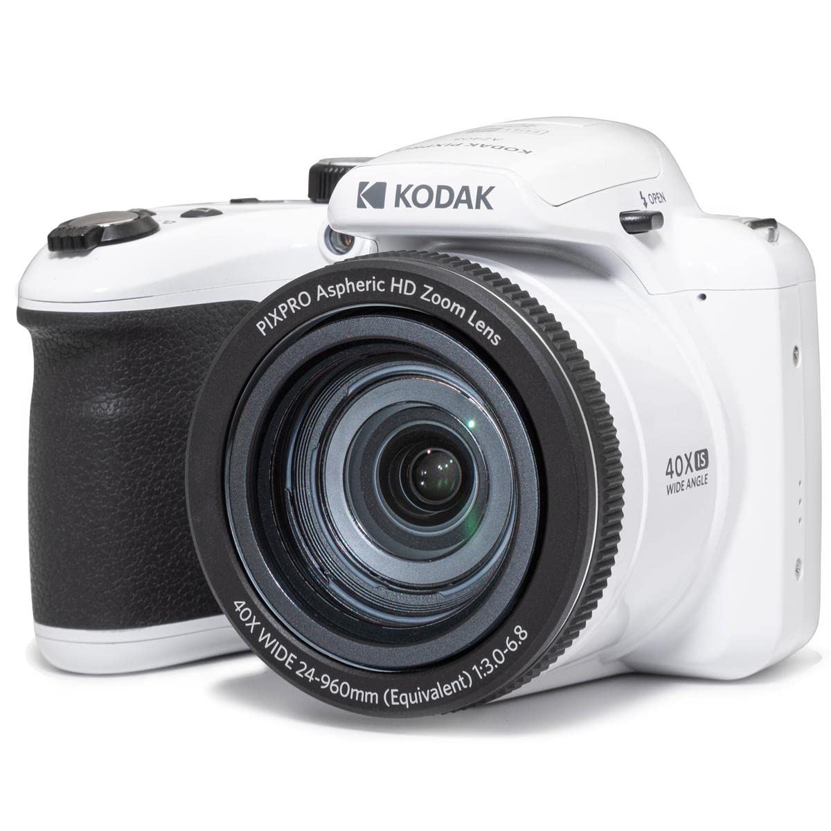 KODAK PIXPRO AZ405-WH 20MP Digital Camera 40X Optical Zoom 24mm Wide Angle Lens Optical Image Stabilization 1080P Full HD Video 3" LCD Vlogging Camera (White)