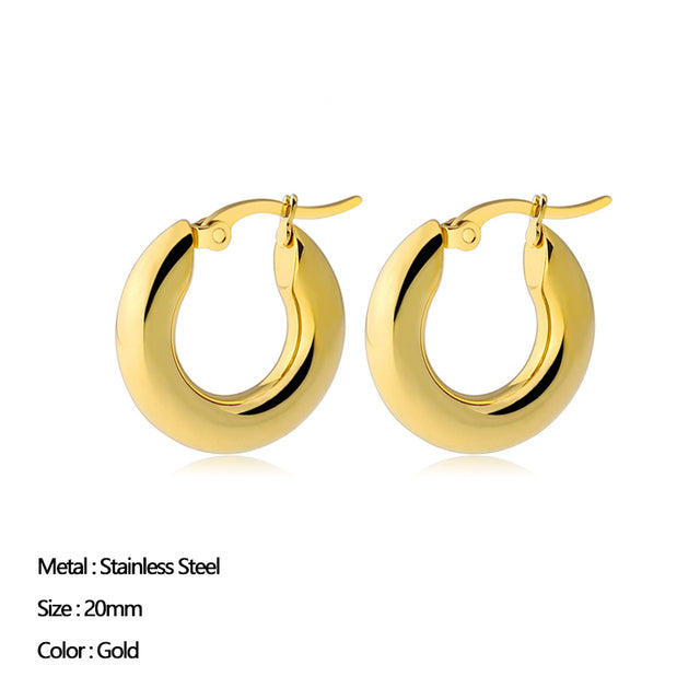 Classic Stainless Steel Ear Buckle for Women