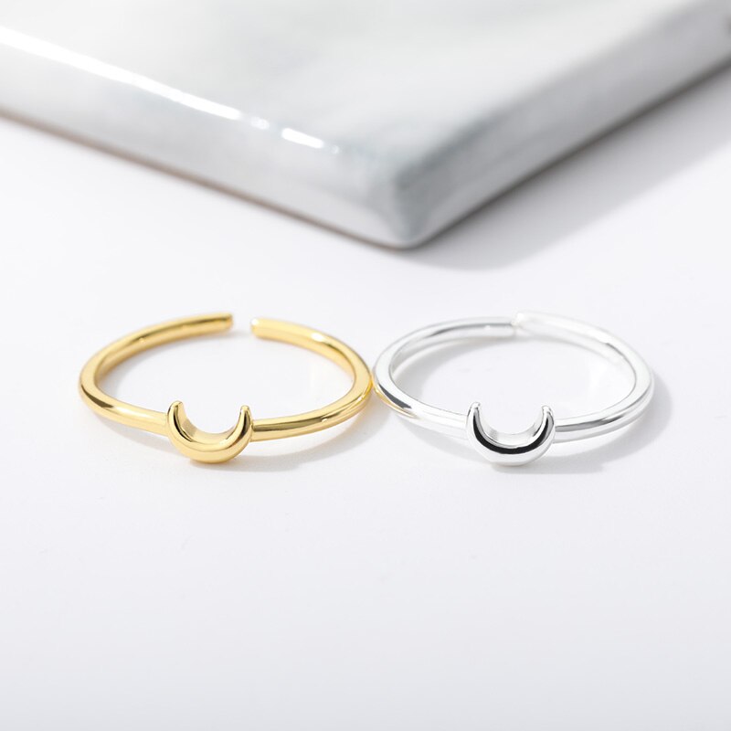 Small Crescent Aesthetic Ring