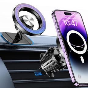 for iPhone Magsafe car Mount【20 Super Magnets】Magnetic Phone Holder for Car Dashboard【360° Rotation】Hands Free Car Phone Holder Mount Dash Fit iPhone 15 14 13 12 Pro Max Plus MagSafe Car Accessories