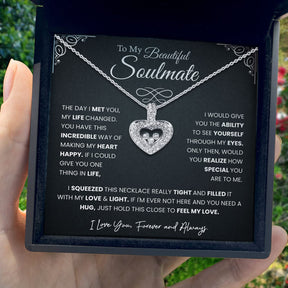 TRYNDI To My Soulmate Necklace- Gifts for Wife from Husband, Wife, Soulmate, Girlfriend Valentines Day Gifts, Anniversary Present for Her, Christmas Anniversary wife birthday Gift Ideas for Wife, Gift for Her, Soulmate Necklace for Women