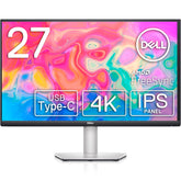 Dell S2722QC 27-inch 4K USB-C Monitor - UHD (3840 x 2160) Display, 60Hz Refresh Rate, 8MS Grey-to-Grey Response Time (Normal Mode), Built-in Dual 3W Speakers, 1.07 Billion Colors Platinum Silver