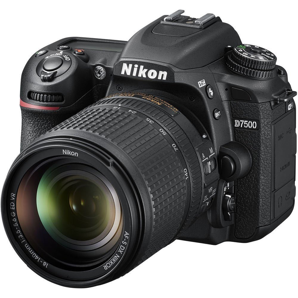 Nikon D7500 20.9MP DSLR Camera with AF-S DX NIKKOR 18-140mm f/3.5-5.6G ED VR Lens, Black