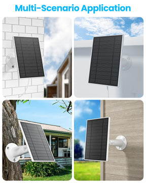 Solar Panel for Ring Spotlight & Stick Up Outdoor Cam Battery, 7W Portable Solar Charger Compatible with Ring Security Camera Battery, IP65 Waterproof, Includes 13ft Cable & Secure Wall Mount, 2 Pack