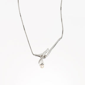 Simply Silver Plated Pearl Necklace