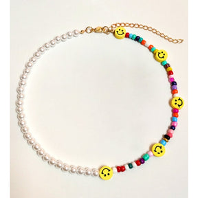 Multilayer Pearl Rainbow Beaded Necklace